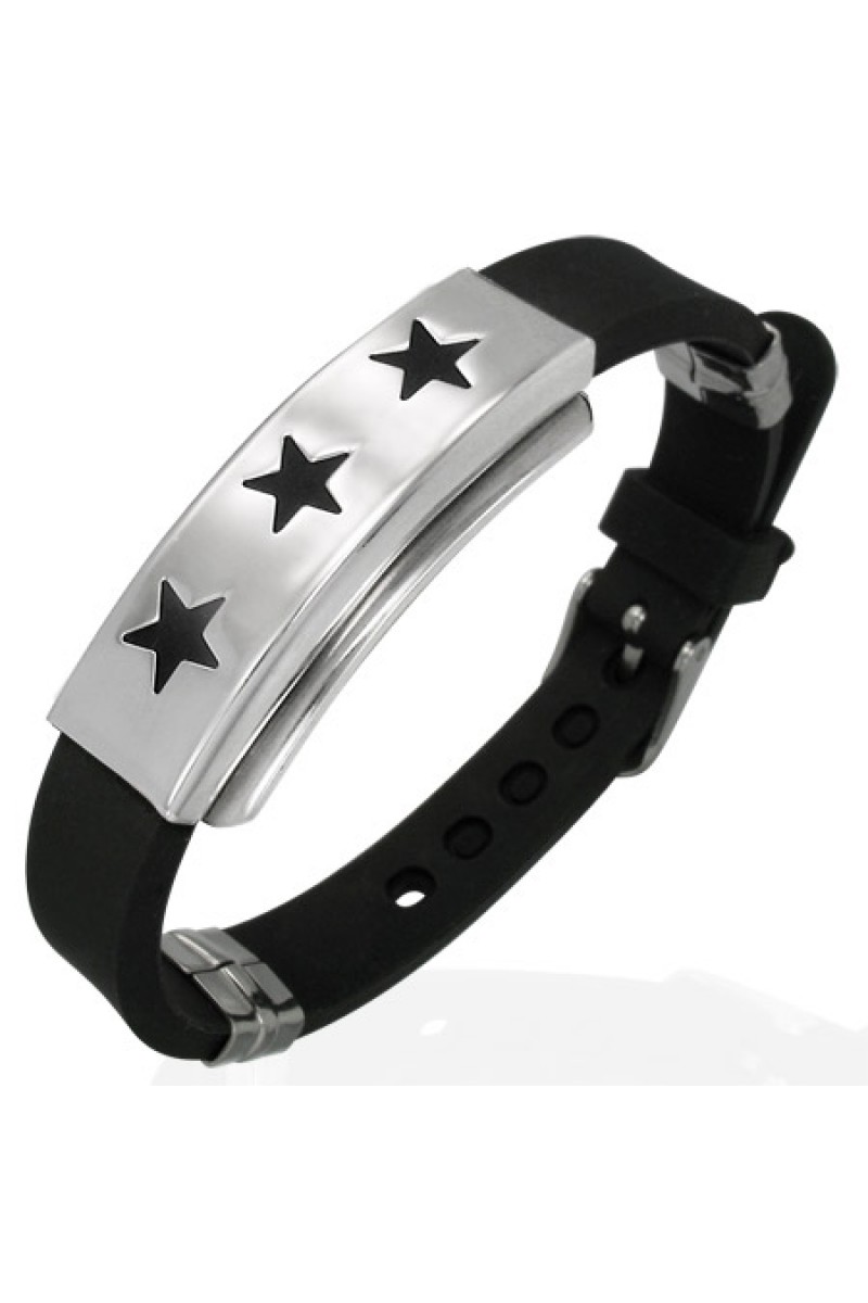 Unisex apyrankė su plieno dekoracija